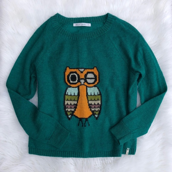 Woolrich Sweaters - NWOT Woolrich Teal Owl Sweater Size Large